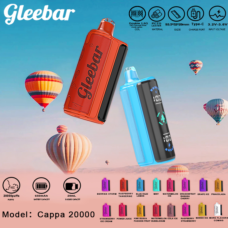 Cappa 20k DTL/MTL dual mode disposable vape with unique design 20000 puffs 